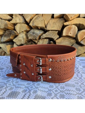 Brau- Chimir- Serpar traditional din piele COD 5003