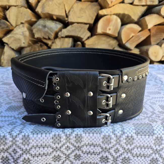 Brau- Chimir- Serpar traditional din piele COD 5005