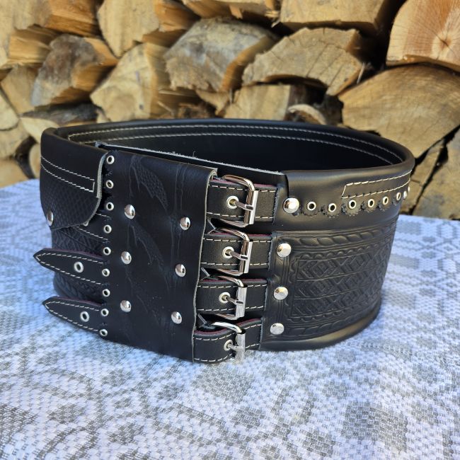 Brau- Chimir- Serpar traditional din piele COD 5002