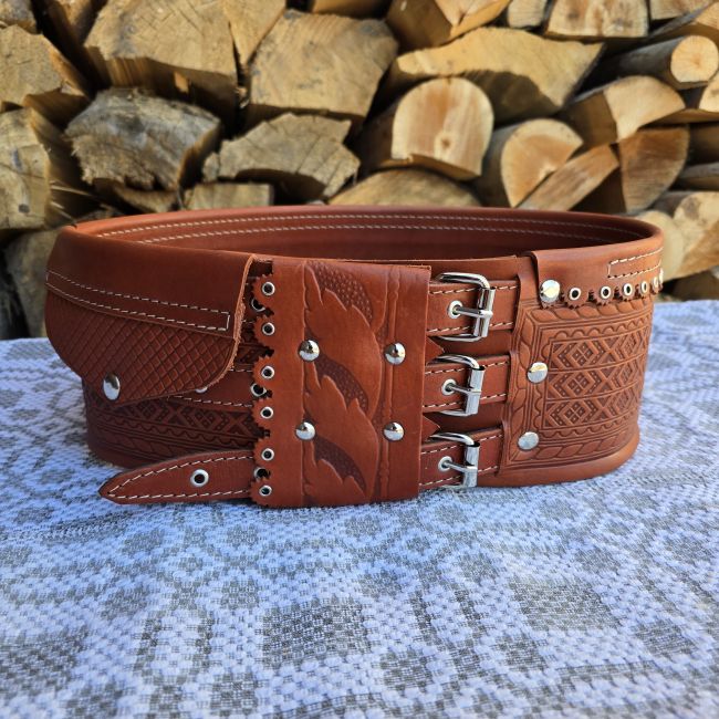 Brau- Chimir- Serpar traditional din piele COD 5003