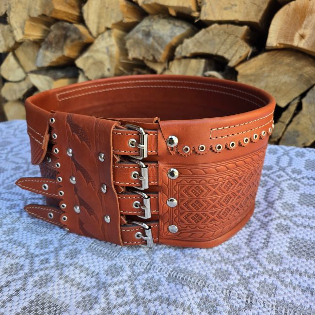 Brau- Chimir- Serpar traditional din piele COD 5008