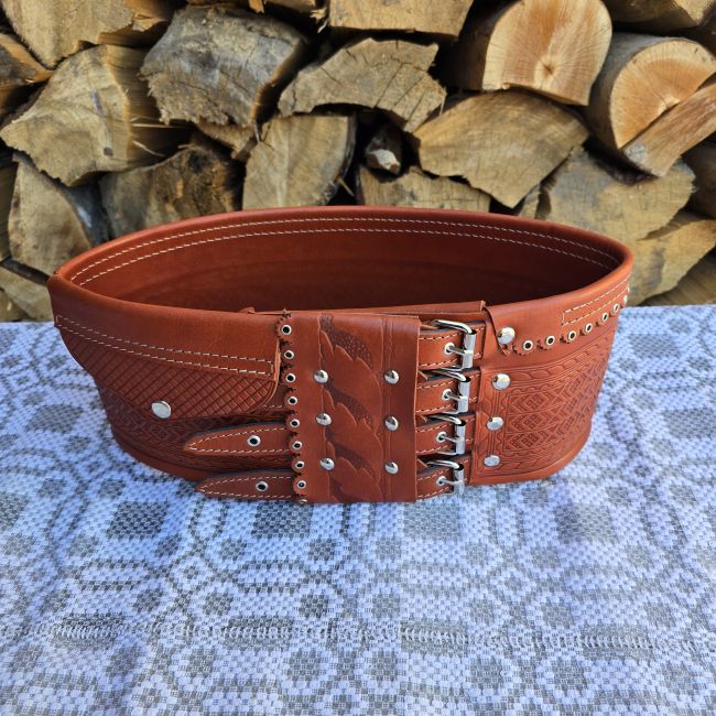 Brau- Chimir- Serpar traditional din piele COD 5008